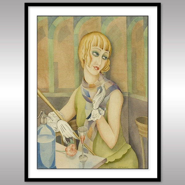 Lili Elbe par Gerda Wegener années 1920 ~ Reproduction Art Print ~ Livraison GRATUITE aux clients britanniques.