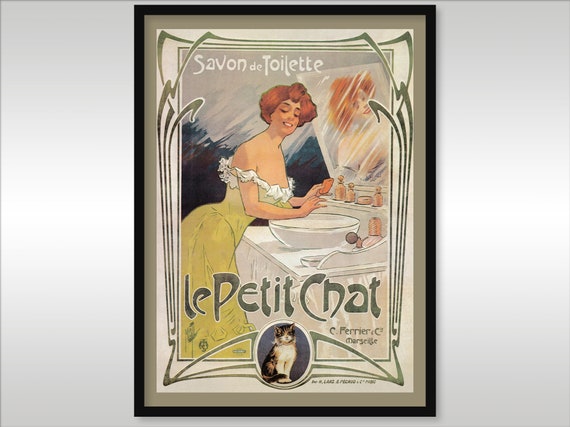 Savon De Toilette Le Petit Chat Reproduction French Poster Etsy
