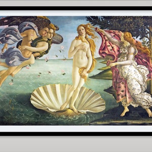 Die Geburt der Venus 1485 by Sandro Botticelli - Reproduktionsdruck - Renaissance Kunst