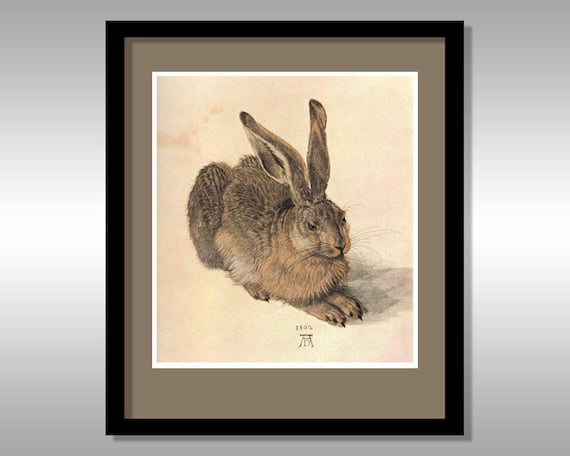 アルブレヒト・デューラー　水彩画　「うさぎ」　複製画 アルブレヒト・デューラー 水彩画 「うさぎ」 複製画
