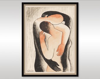 Hug 1930 by Mikuláš Galanda~Modern Art~ Reproduction Art Print ~ Free Shipping to UK Customers