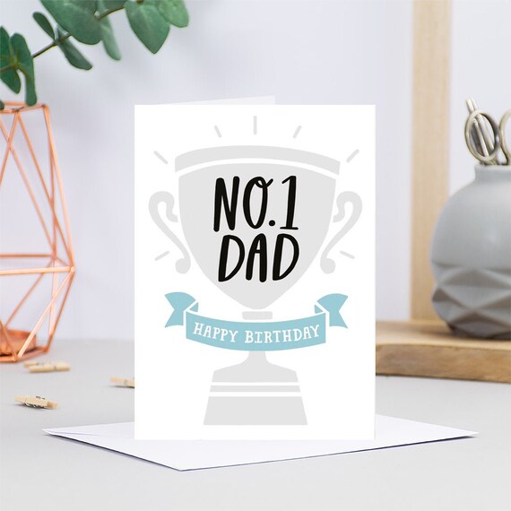 N 1 Biglietto Di Auguri Di Buon Compleanno Per Papa Etsy