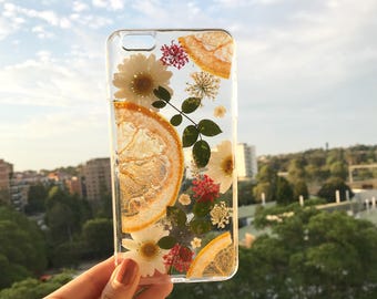 Handmade phone case/ pressed flower phone case/ pressed fruit phone case/ iphone 14/ iphone 15/ iphone 16/iphone 17/ iphone 16pro max