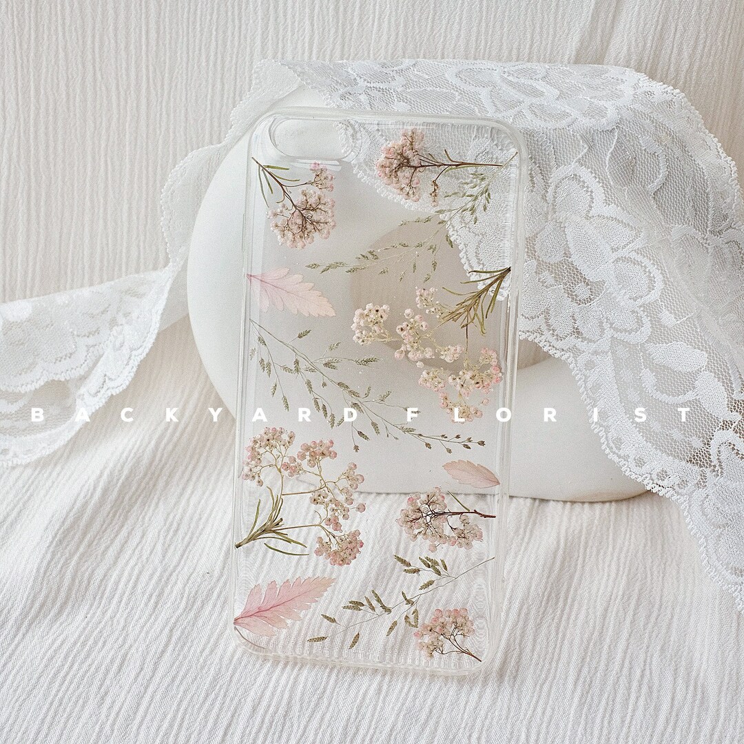 Handmade Phone Case/ Rice Flower Phone Case/ Real Flower Phone Case ...