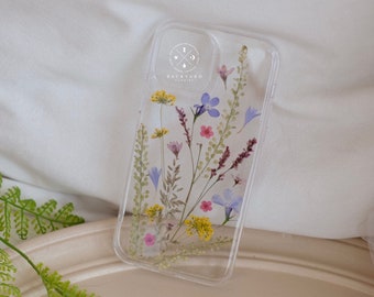 Handmade phone case/ pressed flower phone case/ dried flower phone case/ iphone case/ S24 case/ S25 case