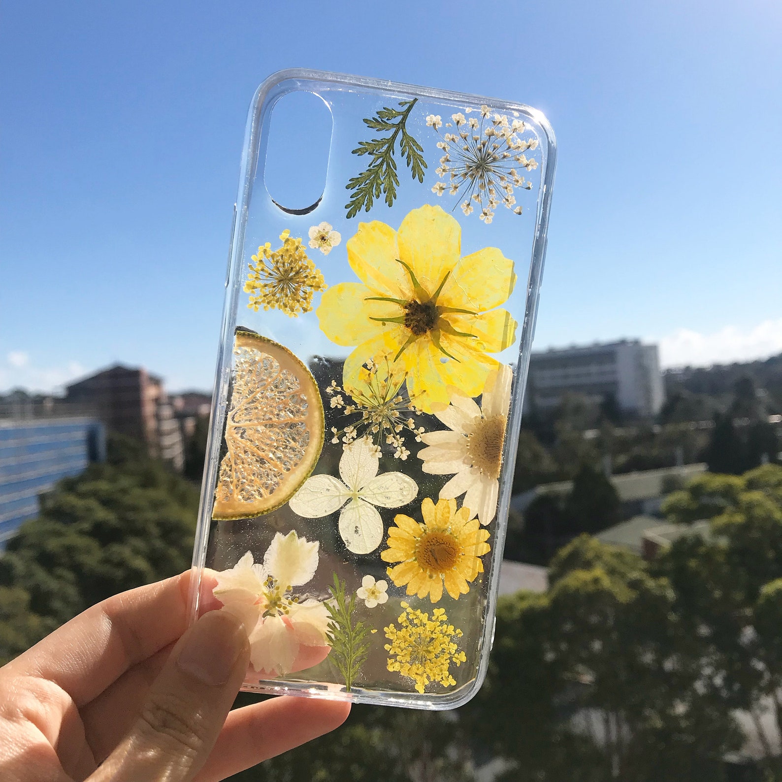 Handmade Phone Case/ Pressed Flower Phone Case/ Pressed Fruit Etsy