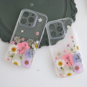 Handmade phone case/ pressed flower phone case/ pressed fruit phone case/ dried flower phone case/ iphone 15 case/ iphone 16case/ 15pro Max