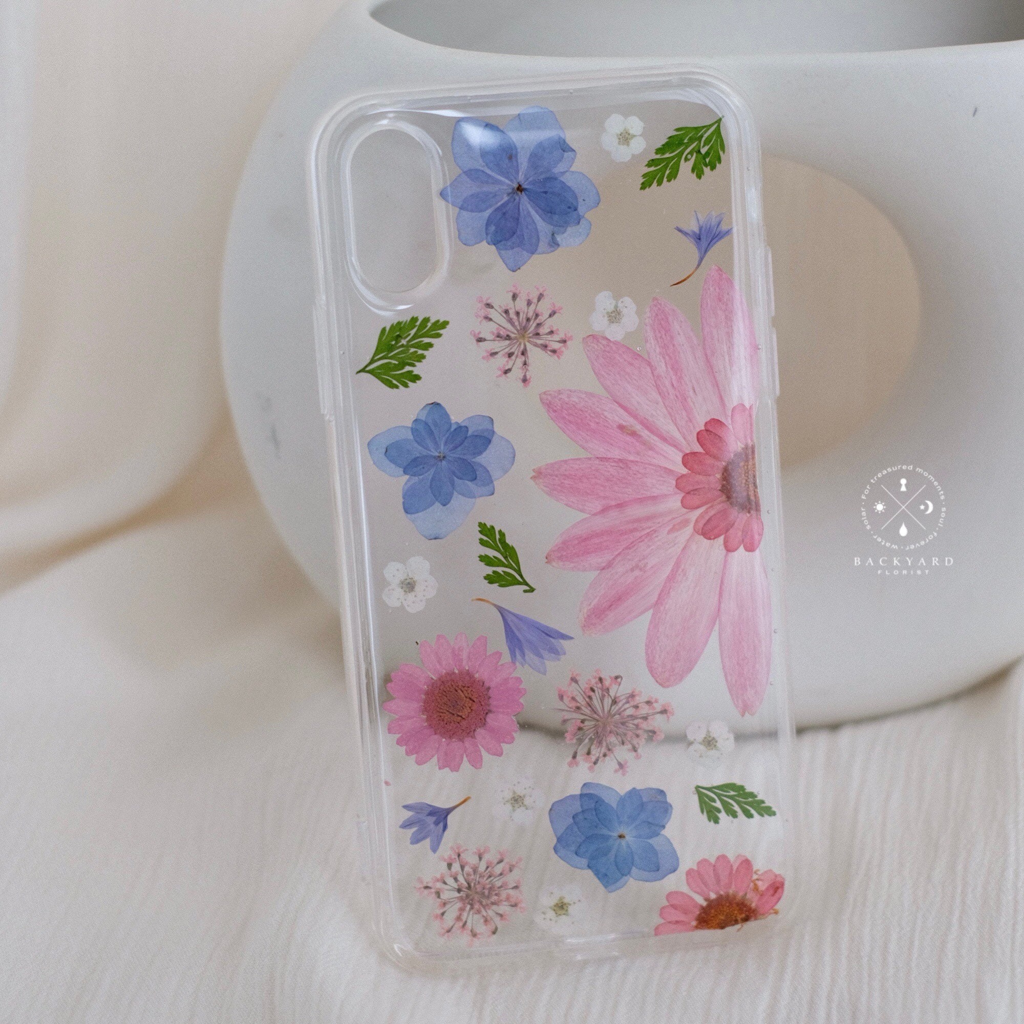 Handmade phone case/ pressed flower phone case/ preserved Etsy