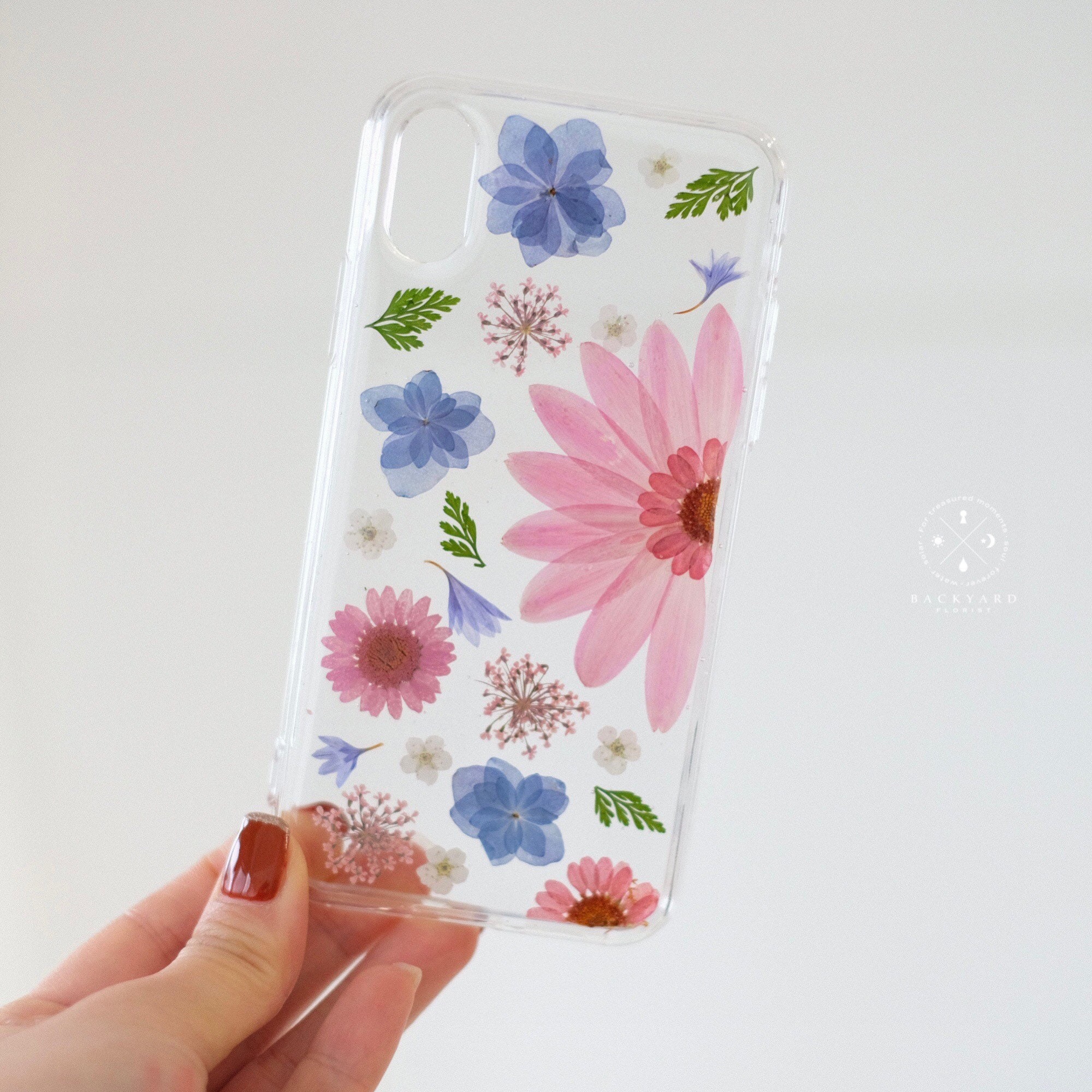 Handmade phone case/ pressed flower phone case/ preserved Etsy
