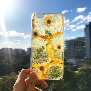 Handmade real fruit phone case/ pressed fruit phone case/ pressed orange phone case/ iphone 15 case/ iphone 15pro case/ iphone 14pro case