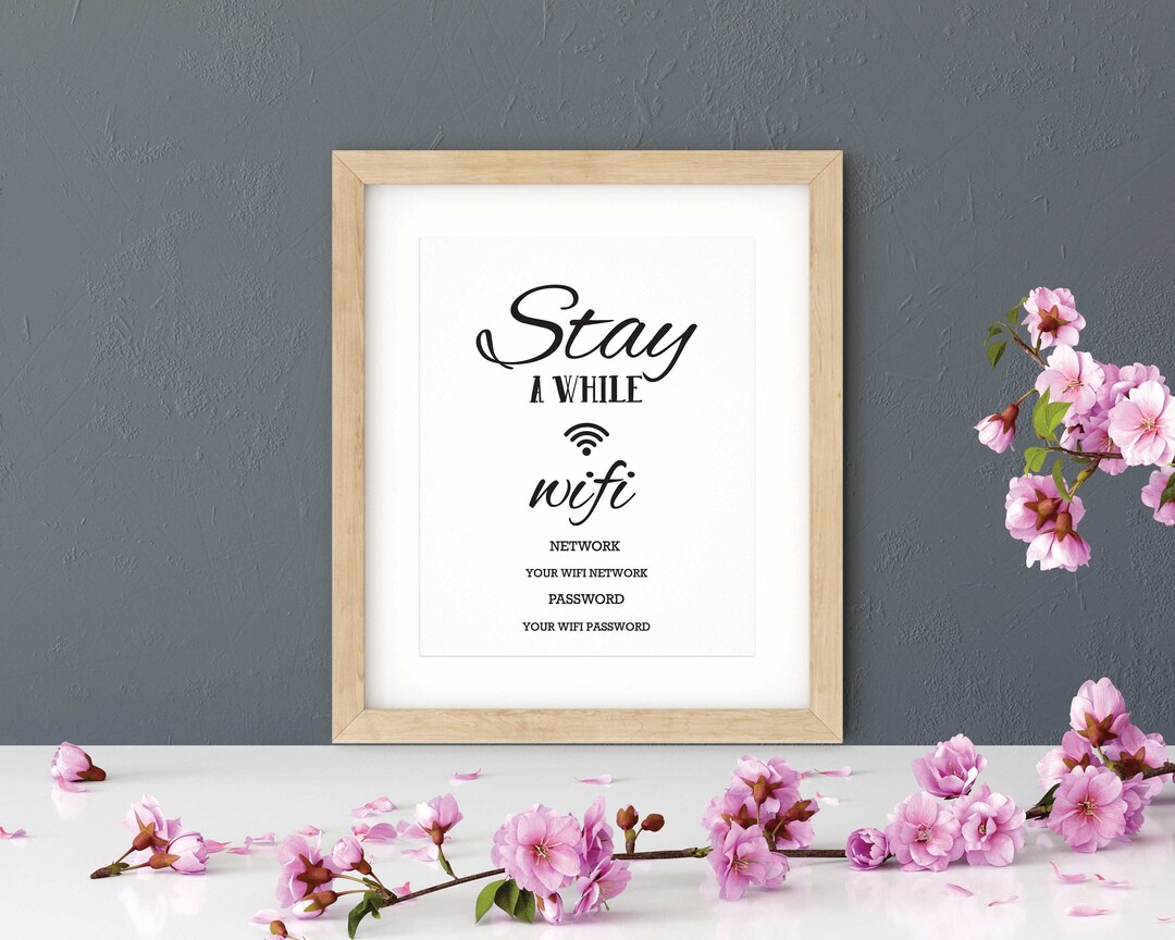 Editable Wifi Guest Room Printable Template 8x10 and 5x7 - Etsy