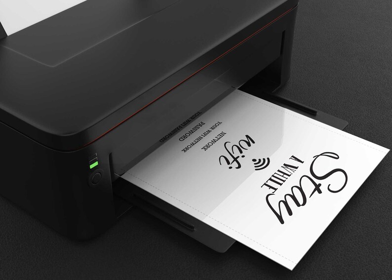 Editable Wifi Guest Room Printable Template 8x10 and 5x7