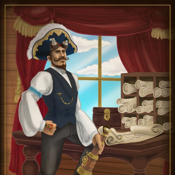 Steampunk Captain Print - from A Steampunk Journey