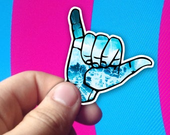 Hang loose sticker, Hang loose hawaii, Hang loose hand, Hang loose decal, Hang loose decor, Shaka decor, Shaka sign, Shaka decal Aloha decal