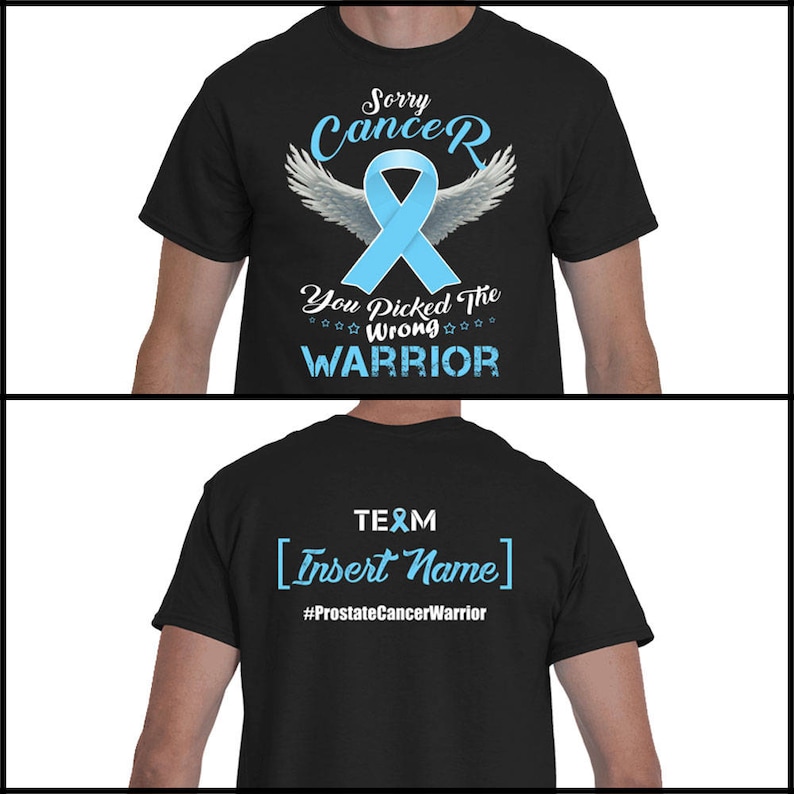 Personalized Prostate Cancer Awareness Tshirt Light Blue | Etsy