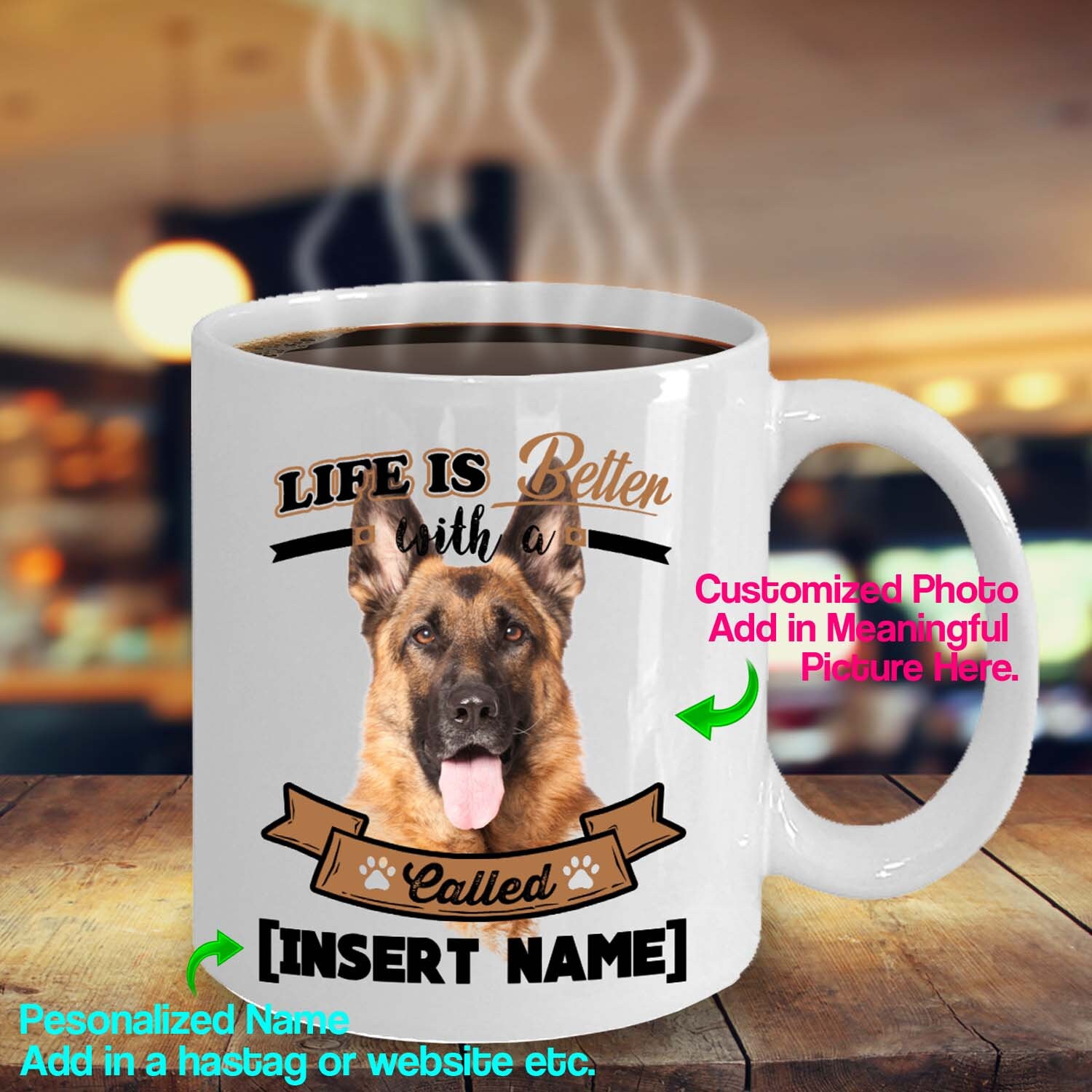 german shepherd coffee mug