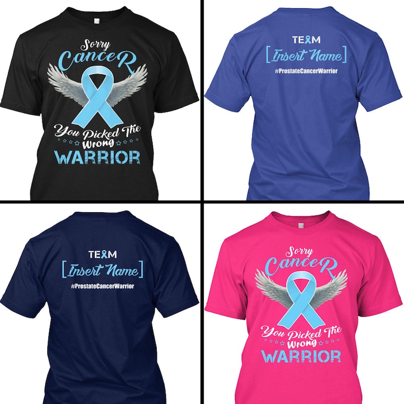 Personalized Prostate Cancer Awareness Tshirt Light Blue | Etsy