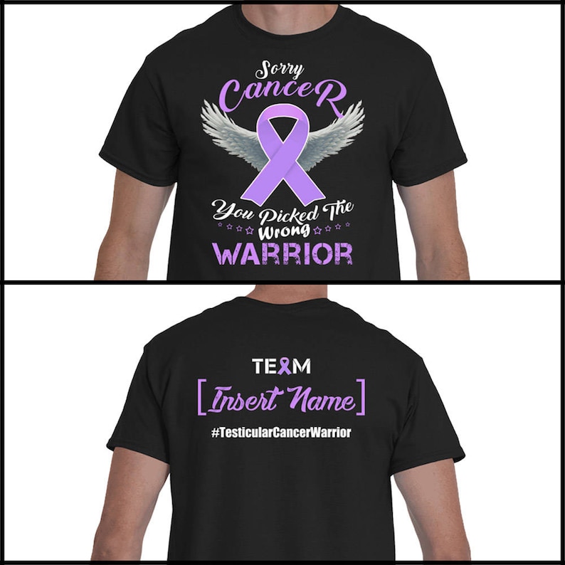 Personalized Testicular Cancer Awareness Tshirt Orchid Ribbon - Etsy