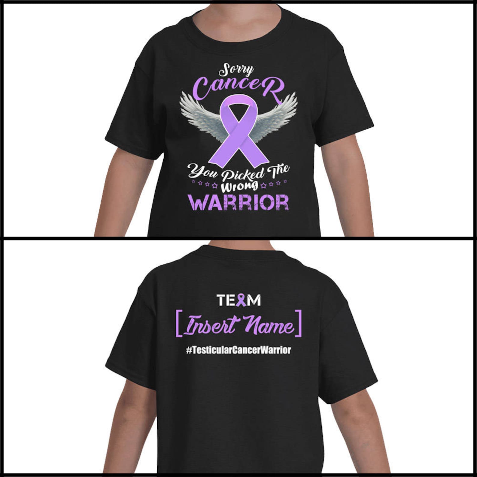 Personalized Testicular Cancer Awareness Tshirt Orchid Ribbon - Etsy
