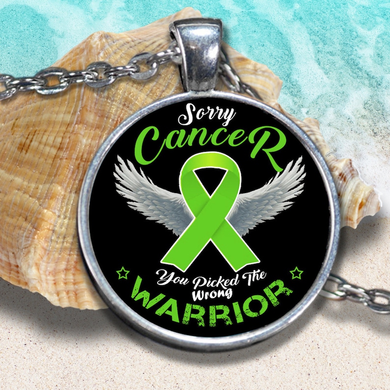 Personalized Lymphoma Cancer Awareness Charm Warrior Necklace Lime Green Ribbon Men Women Gift Pendant Silver Gold Plated Accessories
