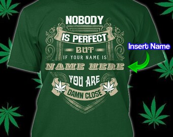 Personalized Marihuana T-Shirt Cannabis Sativa Shirt Rasta Hemp Ganja Custom Print Crew Neck Rastafari Leaf Weed