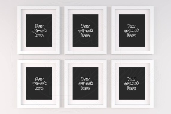 Six Mockup 8x10 Mockup Set Of 6 Frame Mockup