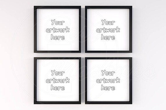 Mockup Template Set Of Four Frame Square Frame Mockup
