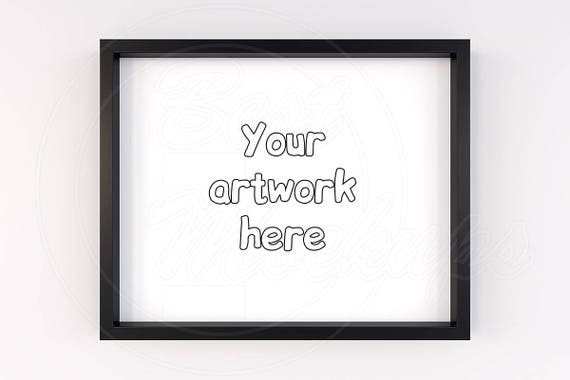 Download Free Mockup Picture Frame Black Frame Mockup Horizontal Frame Empty PSD Mockup Template