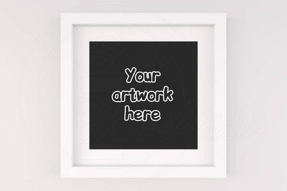 Instant Download Mockup Square Frame Mockup White Matted Frame