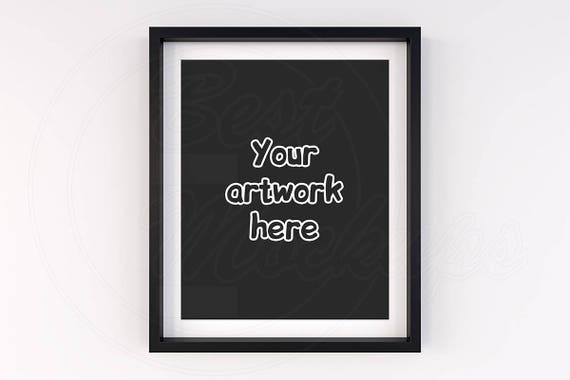 Black Frame Mockup 8x10 Mockup Matted Frame Instant Download