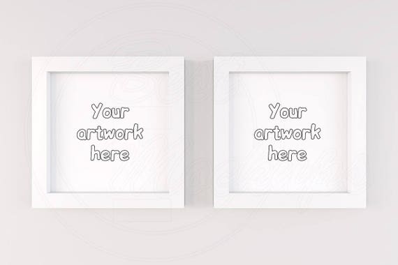 Set Of Two Frame Square Frame Mockup 2 Mockup