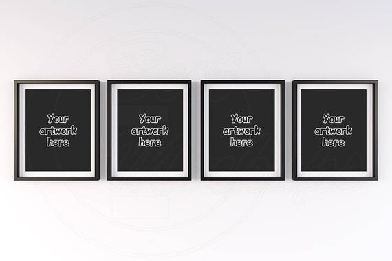 Simple Mock Ups Black Frame Mockup Matted Frame 8x10