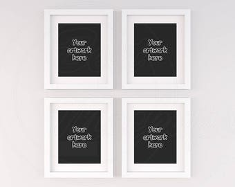 Six Mockup 8x10 Mockup Set Of 6 Frame Mockup White Frame Etsy