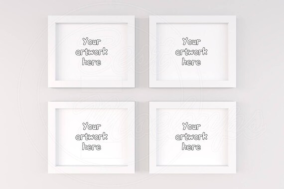 Styled Stock Photography White Frame Mockup Set Of 4