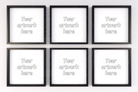 Black Frame Mockup Office Mockups Set Of Six Frame