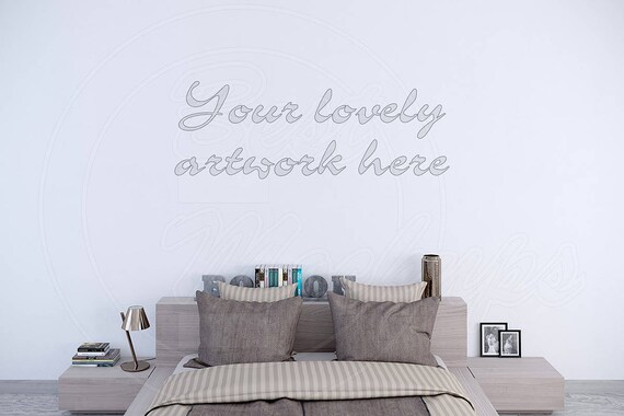 Mockup Blank Wall Mockup Styled Stock Wall Decal Stencil