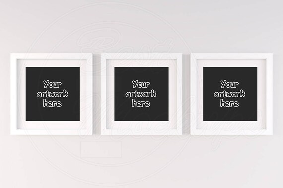Set Of Three Frame Square Frame Mockup Handing Frame