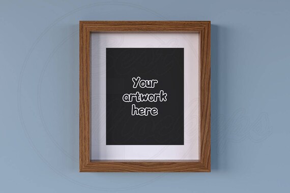 Wood Frame Mockup 8x10 Frame Mockup Empty Digital Frame