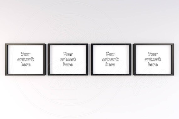 Framed Print Mockup Set Of 3 Frame Black Frame Framed Print Mockup Set Of 3 Frame Black Frame