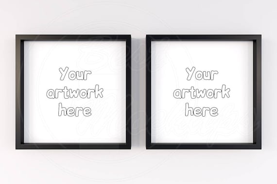 Set Of Two Frame Square Frame Mockup Black Frame Set Of Two Frame Square Frame Mockup Black Frame