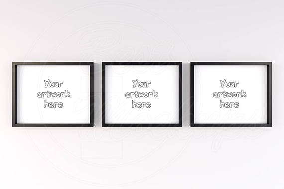 Set Of 3 Frame Black Frame Black Mockup 3 Set Of 3 Frame Black Frame Black Mockup 3