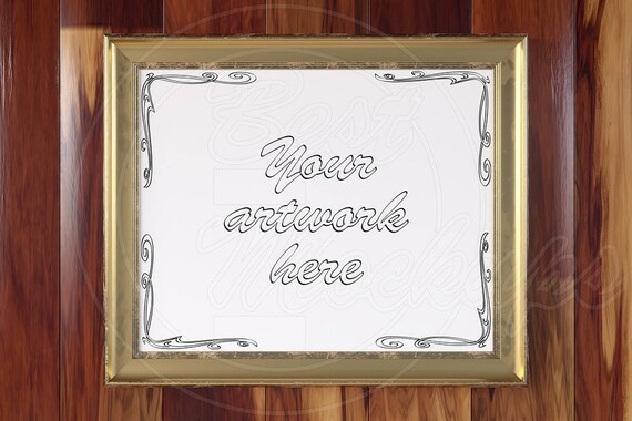 8x10 Mockup Gold Frame Mockup Didital Mockup Landscape Etsy