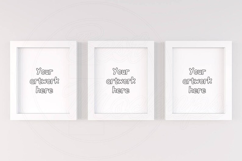 Download 8x10 mockup Wall art mockup Mockup kids Three mockup White | Etsy