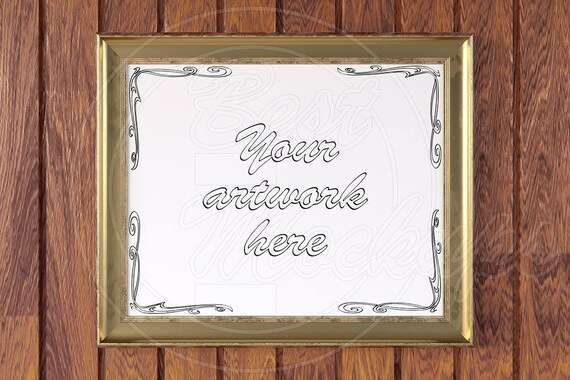 Gold Frame Mockup Art Template 8x10 Mockup Modern Mockup Etsy
