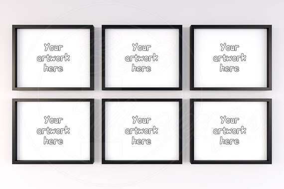 Poster Mockup Black Frame Framed Print Mockup Set Of 6 Etsy