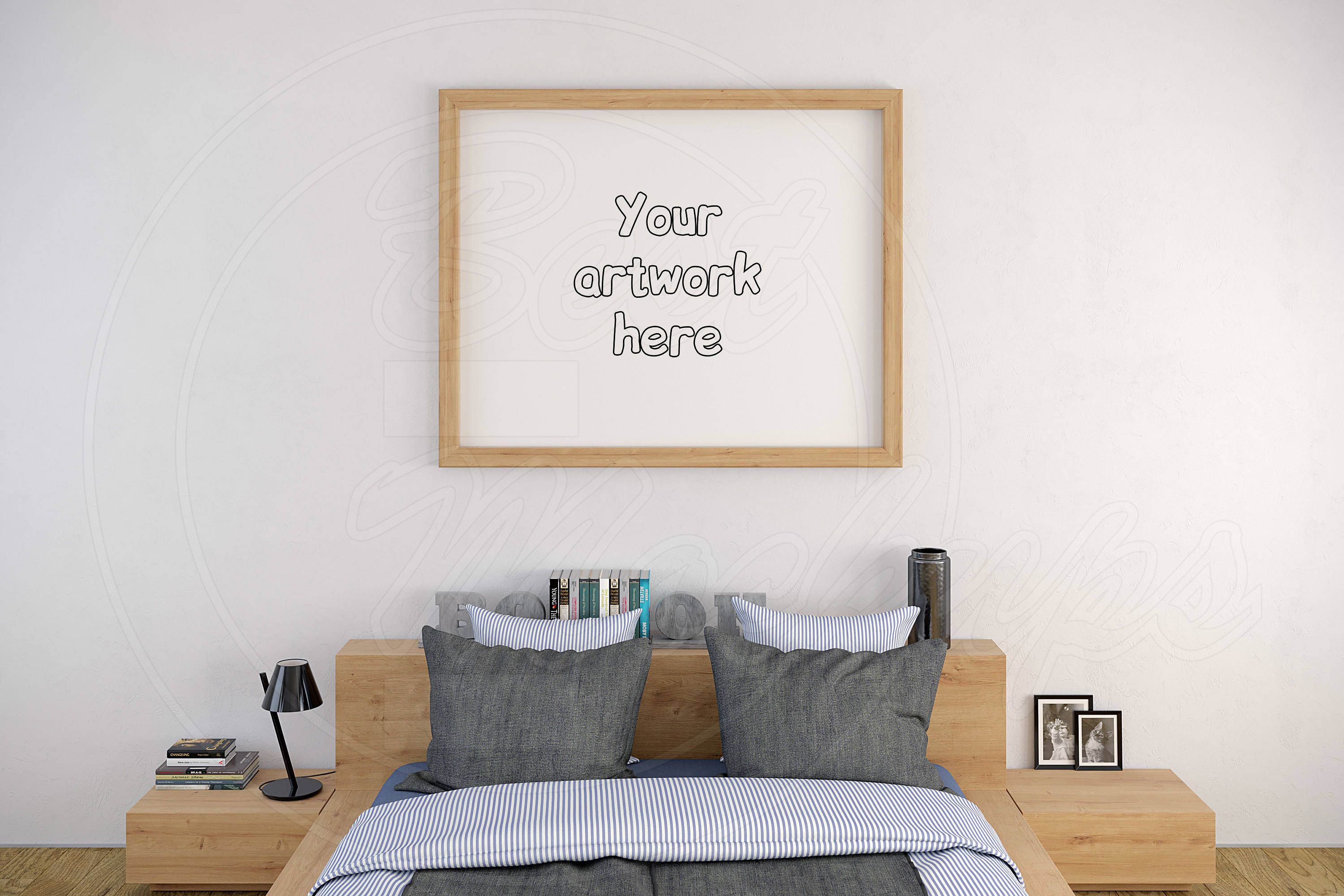Download Mockup Interior mockup Bedroom mock 8x10 frame mockup Wood ...
