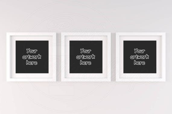 Download Set Of Three Frame Square Frame Mockup Handing Frame 3 Etsy PSD Mockup Templates
