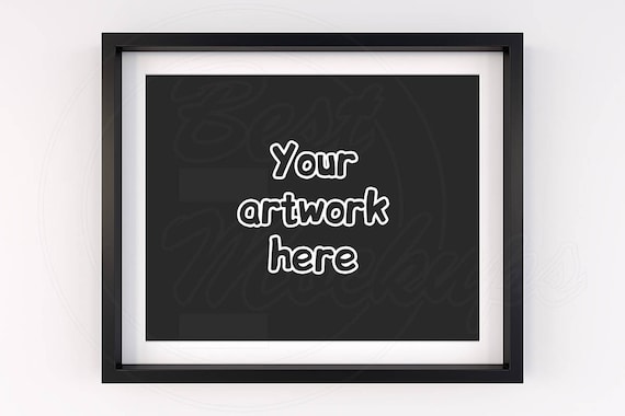Download Mock Up Styled Black Frame Mockup Frame Mockup 8x10 Matted Etsy