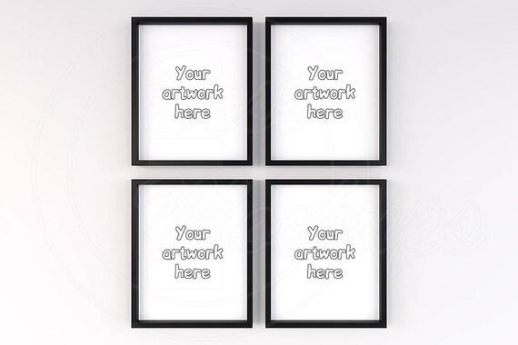 Wall Art Mockups Black Mockup Frame Picture Frame Mockup Etsy