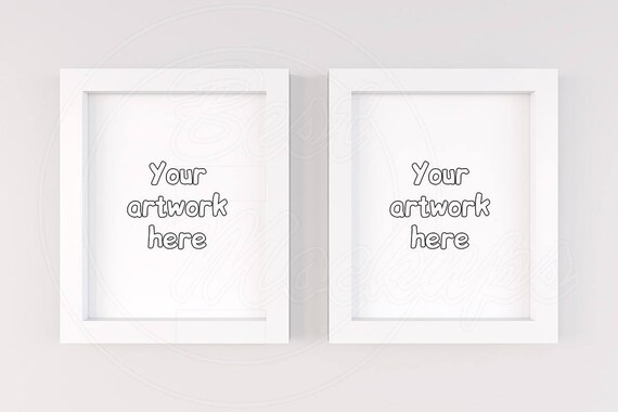 Two Mockup 8x10 Mockup Set Of 2 Frame Mockup White Frame Etsy